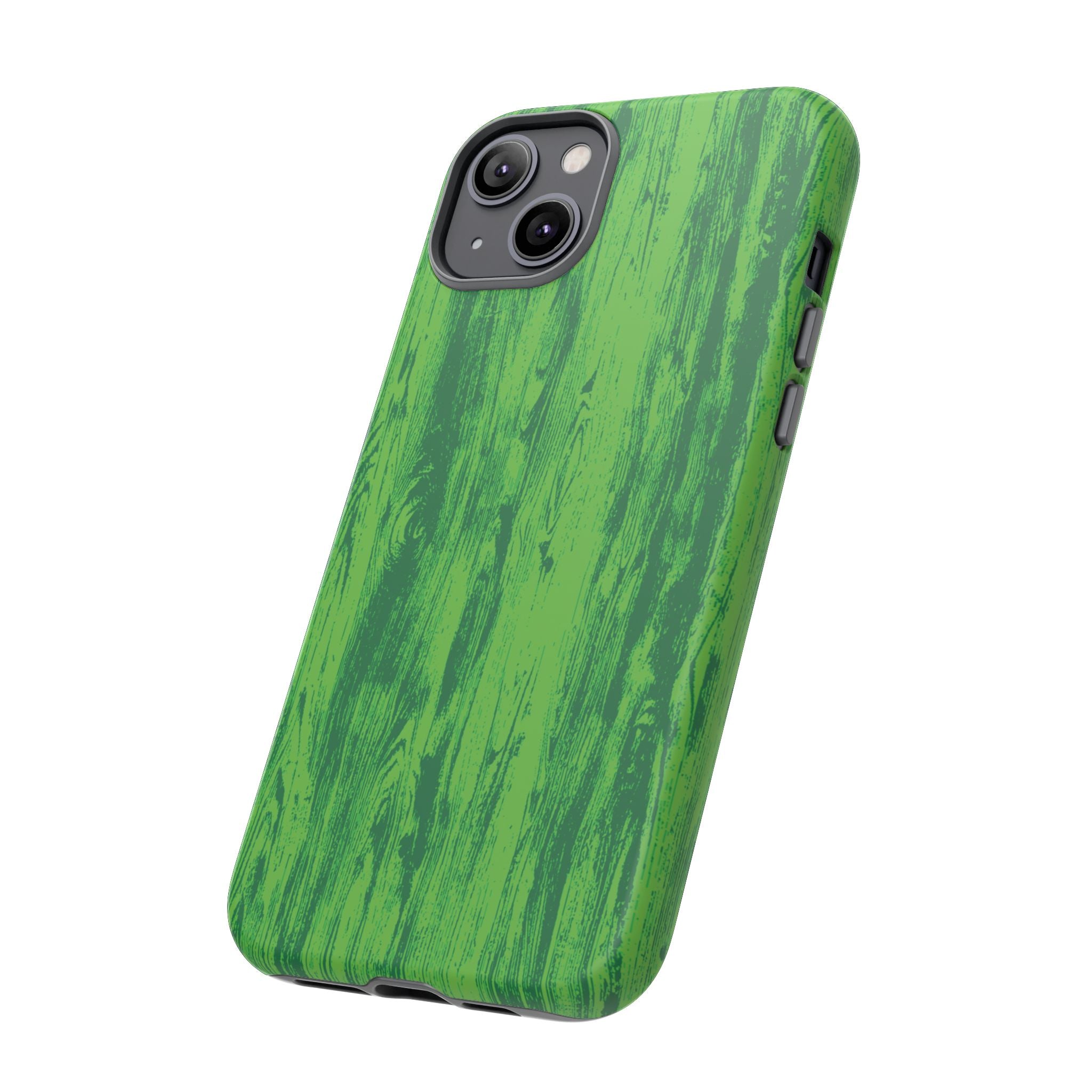 Neon Green Wood Tough Phone Case iPhone, Galaxy, or Google Pixel