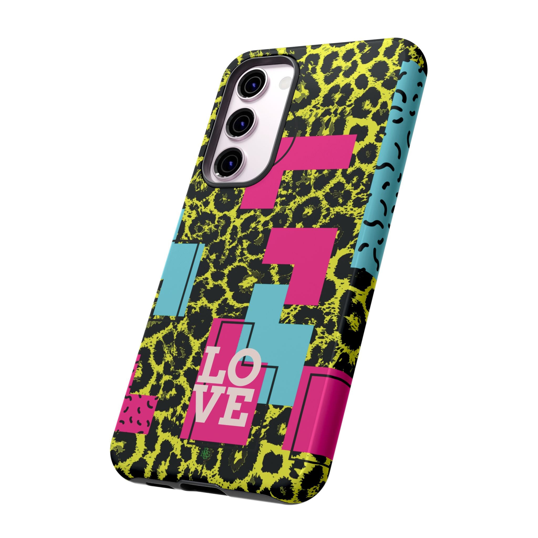 LOVE Neon Yellow RG Phone Case iPhone, Galaxy and Google Tough Cases