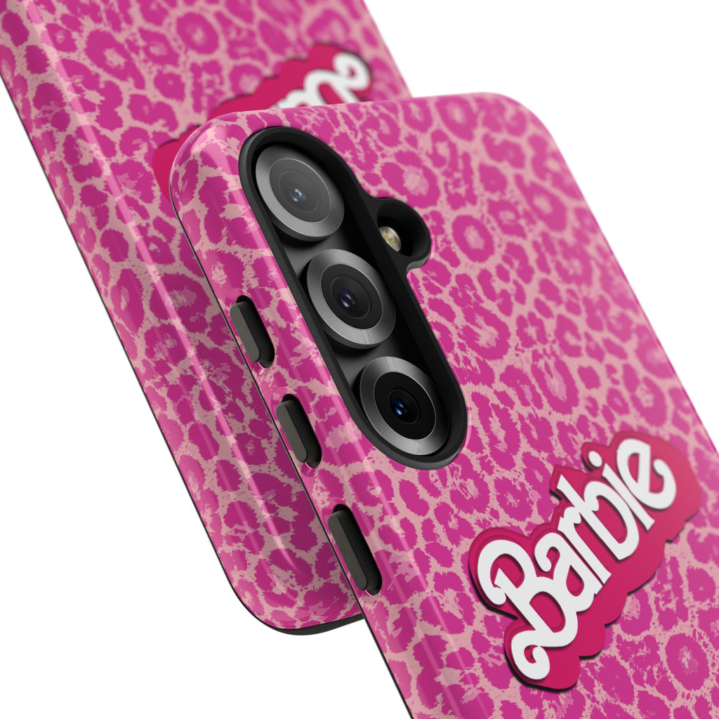 Hot Neon Pink Leopard Barb Tough Phone Case iPhone, Galaxy, or Google Pixel