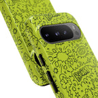 Neon Lime Wow Tough Case for iPhone, Galaxy, or Google Pixel