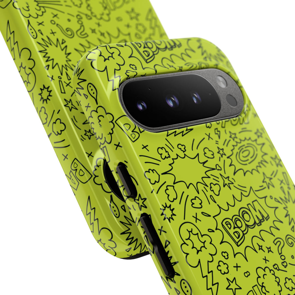 Neon Lime Wow Tough Case for iPhone, Galaxy, or Google Pixel