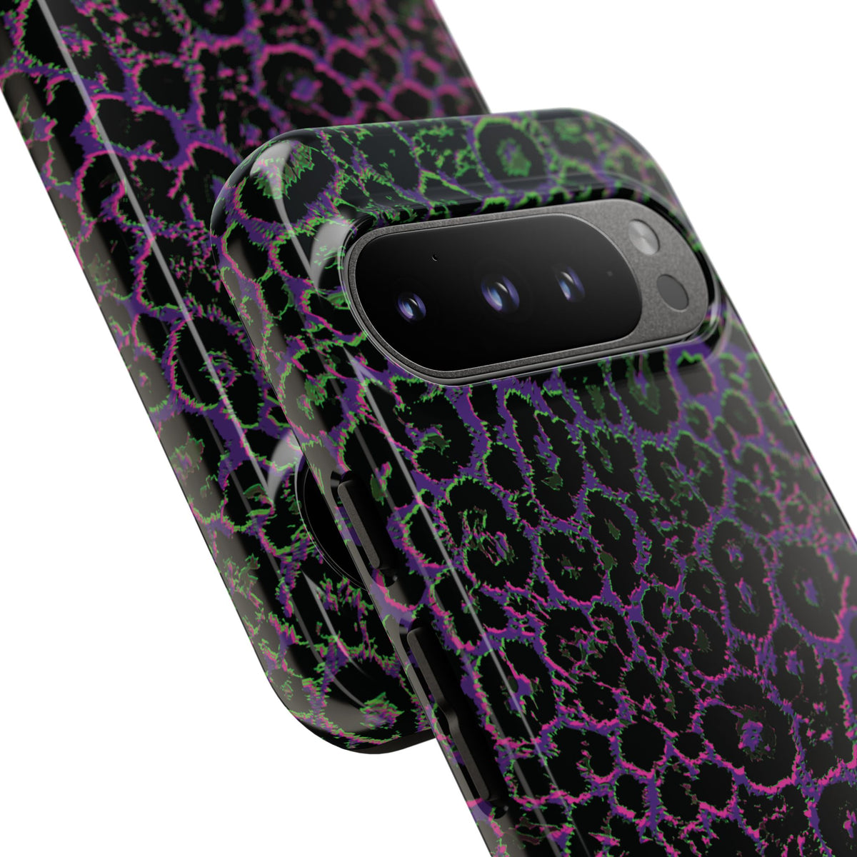 Colorful Leopard Tough Phone Case for iPhone, Galaxy, or Google Pixel