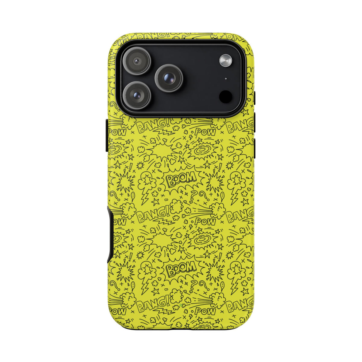 Neon Yellow Wow RG Tough Phone Case for iPhone, Galaxy, or Google Pixel