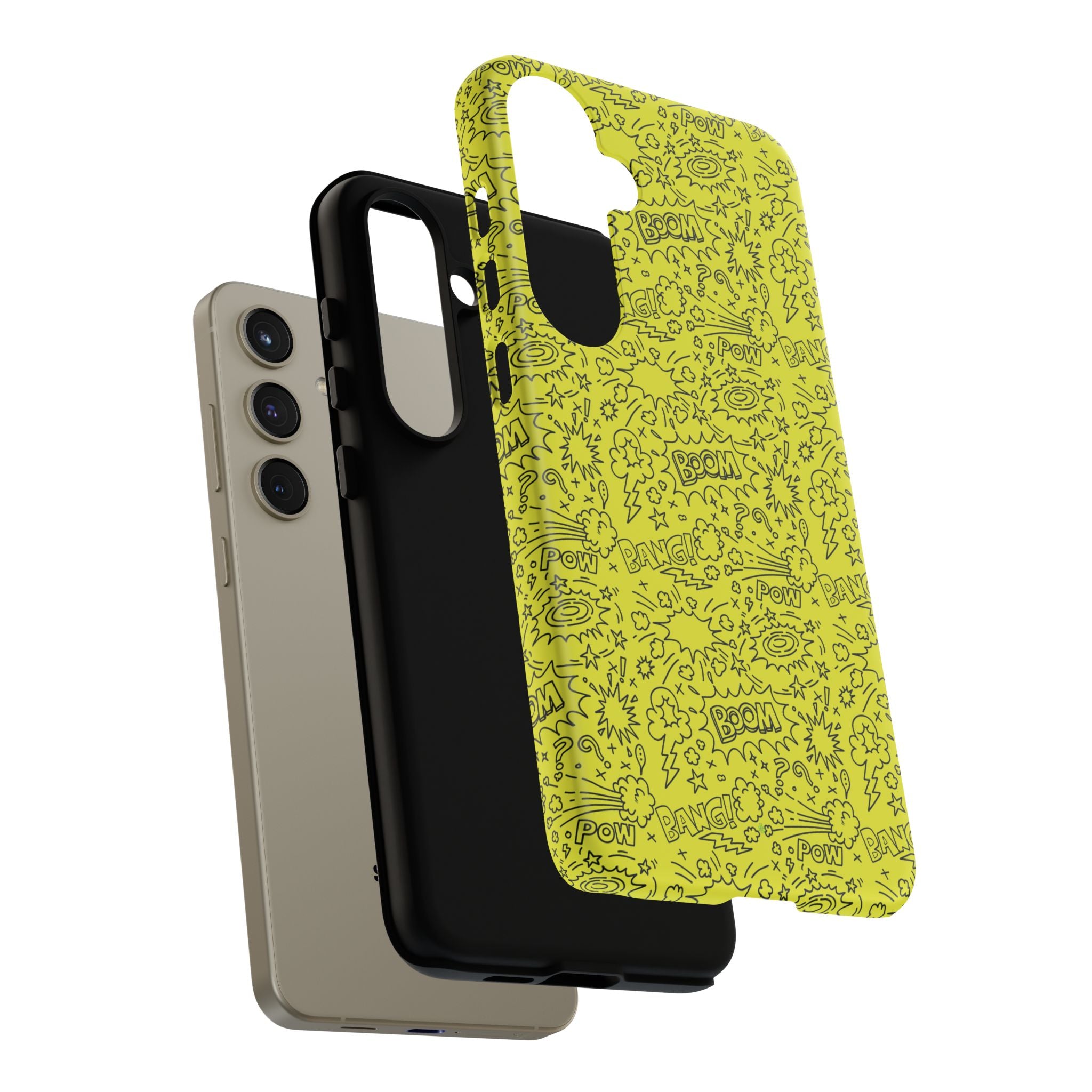 Neon Yellow Wow RG Tough Phone Case for iPhone, Galaxy, or Google Pixel