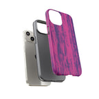 Pink Purple Wood Print Tough Phone Case iPhone, Galaxy, or Google Pixel