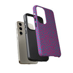 Pink Blue Leopard Tough Phone Case iPhone, Galaxy, or Google Pixel