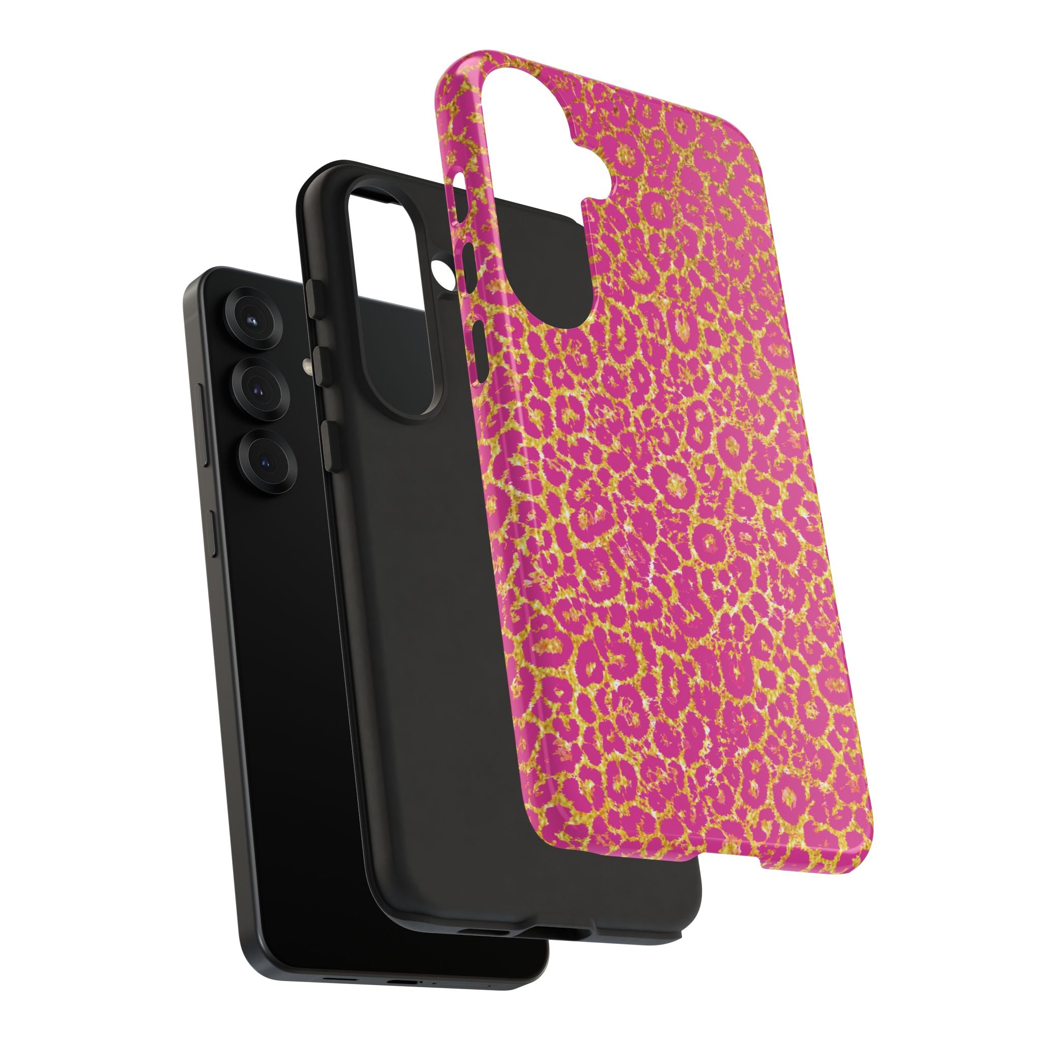 Pink Gold Leopard Tough Case for iPhone, Galaxy, or Google Pixel