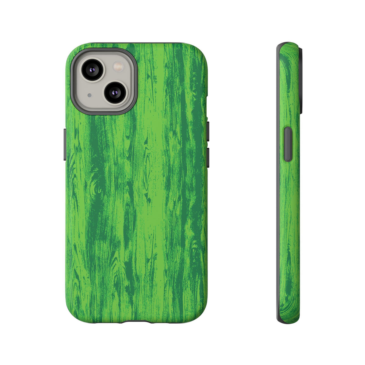 Neon Green Wood Tough Phone Case iPhone, Galaxy, or Google Pixel