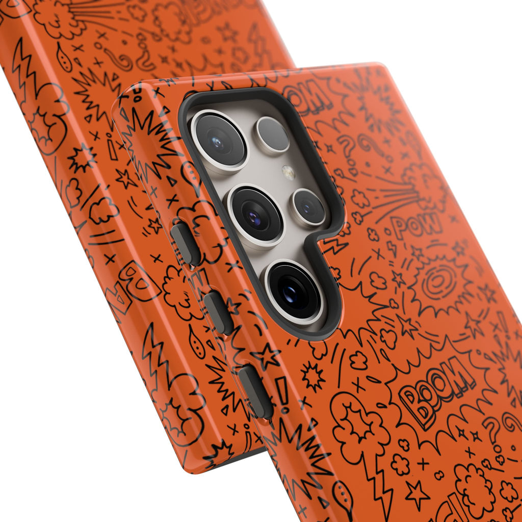 Wow Orange Tough Case for iPhone, Galaxy, or Google Pixel