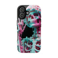 Neon Pink Skeleton (Black) Tough Phone Case for iPhone, Galaxy, or Google Pixel