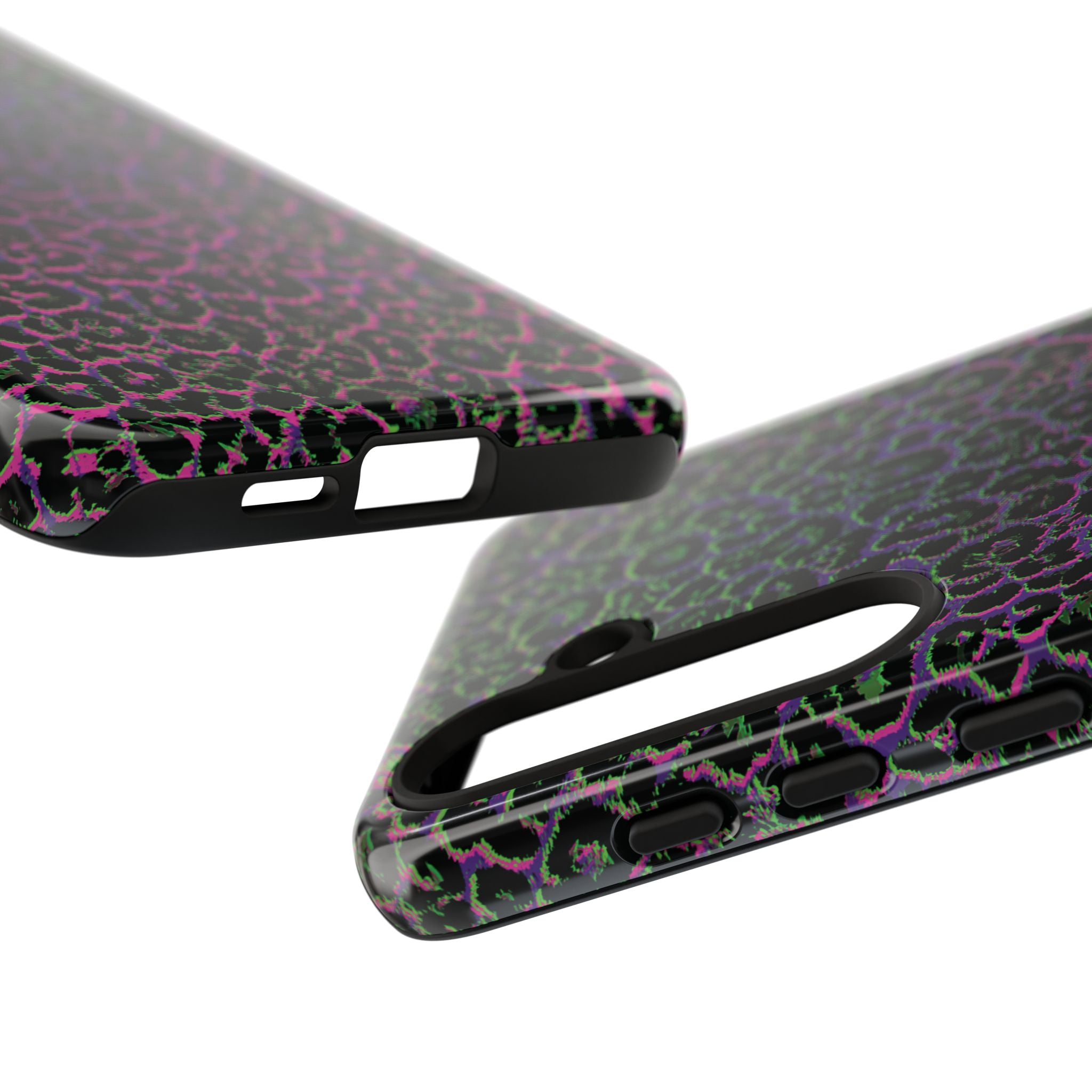 Colorful Leopard Tough Phone Case for iPhone, Galaxy, or Google Pixel