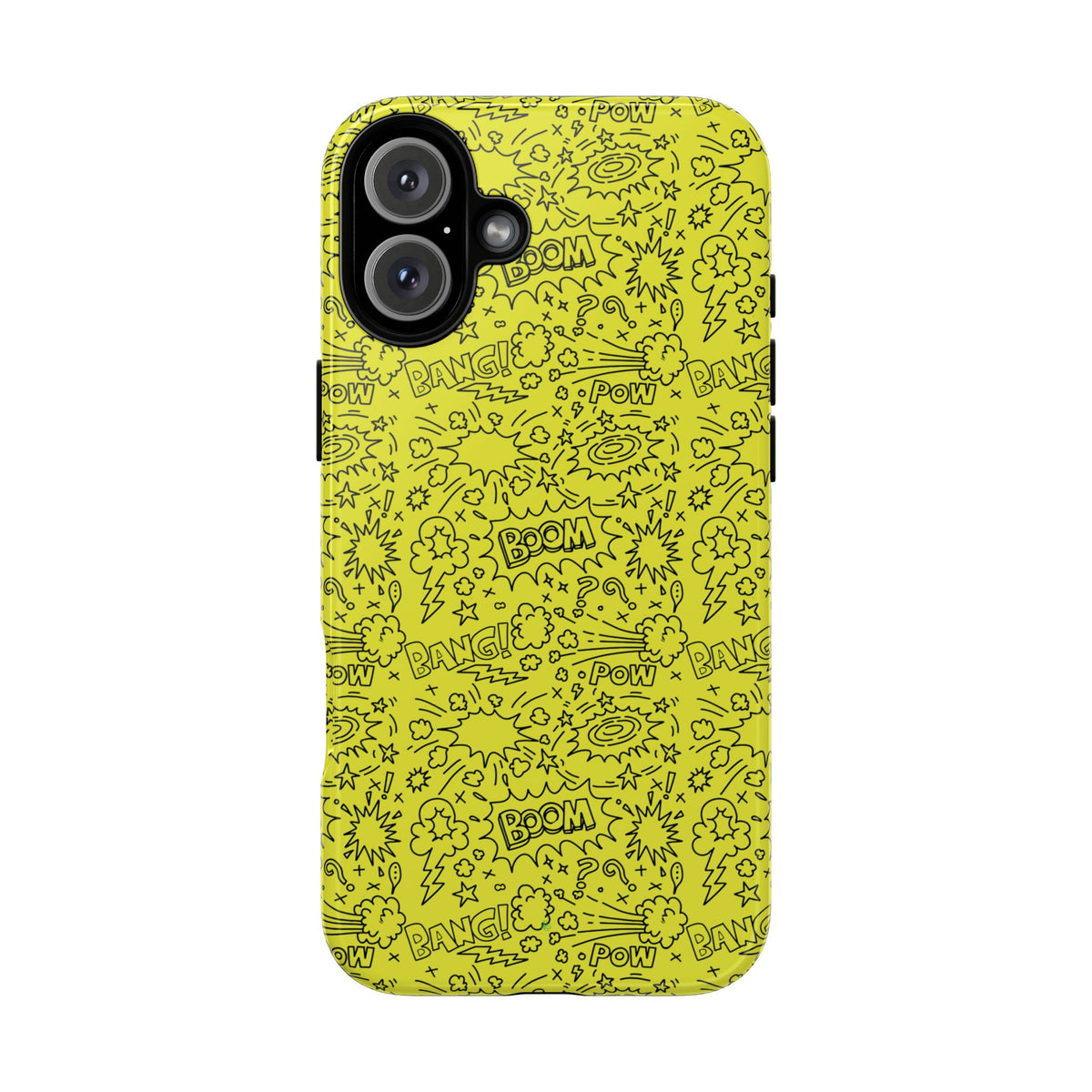 Neon Yellow Wow RG Tough Phone Case for iPhone, Galaxy, or Google Pixel
