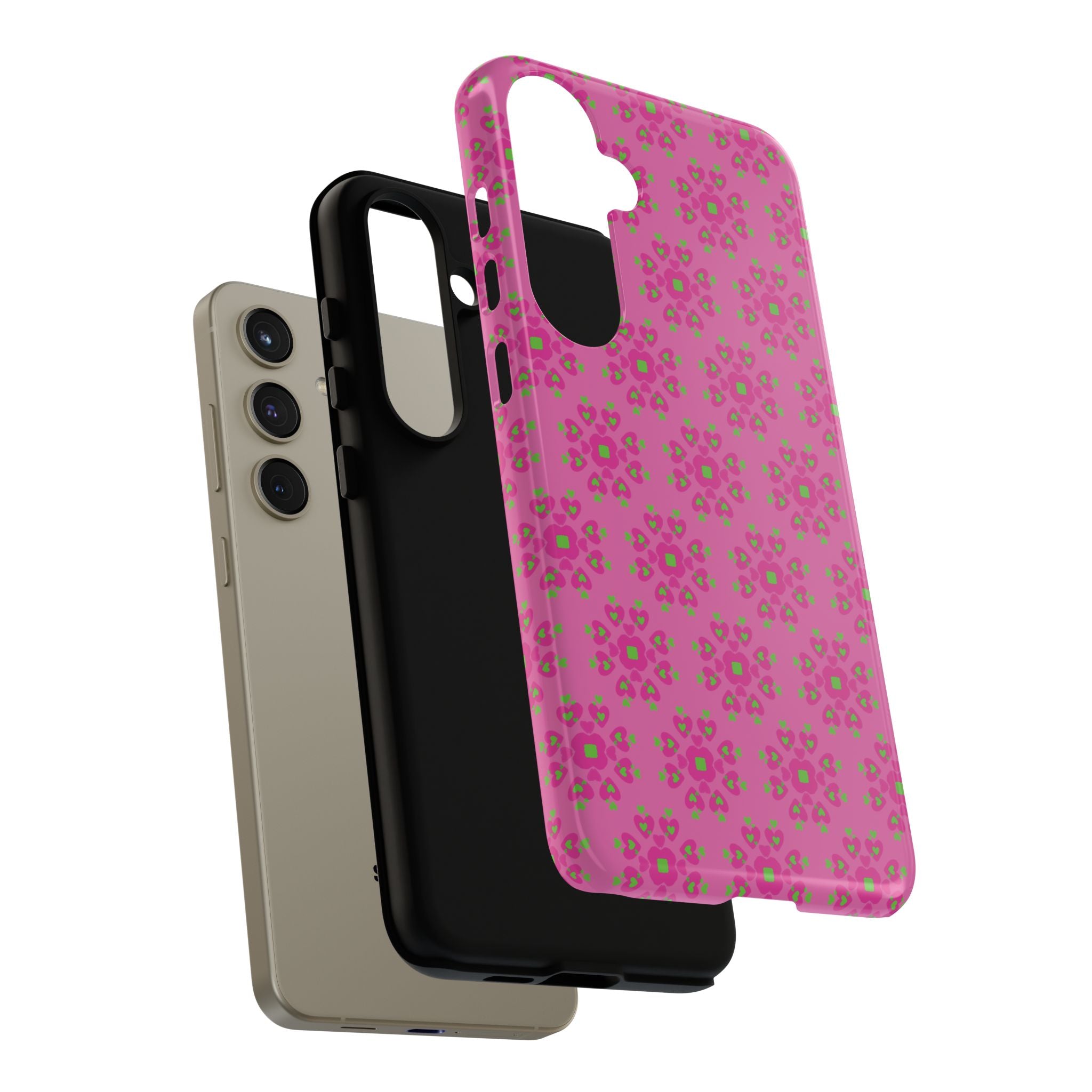 Floresta Heart Pink Tough Phone Case iPhone, Galaxy, or Google Pixel