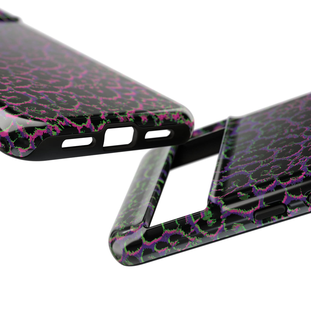 Colorful Leopard Tough Phone Case for iPhone, Galaxy, or Google Pixel