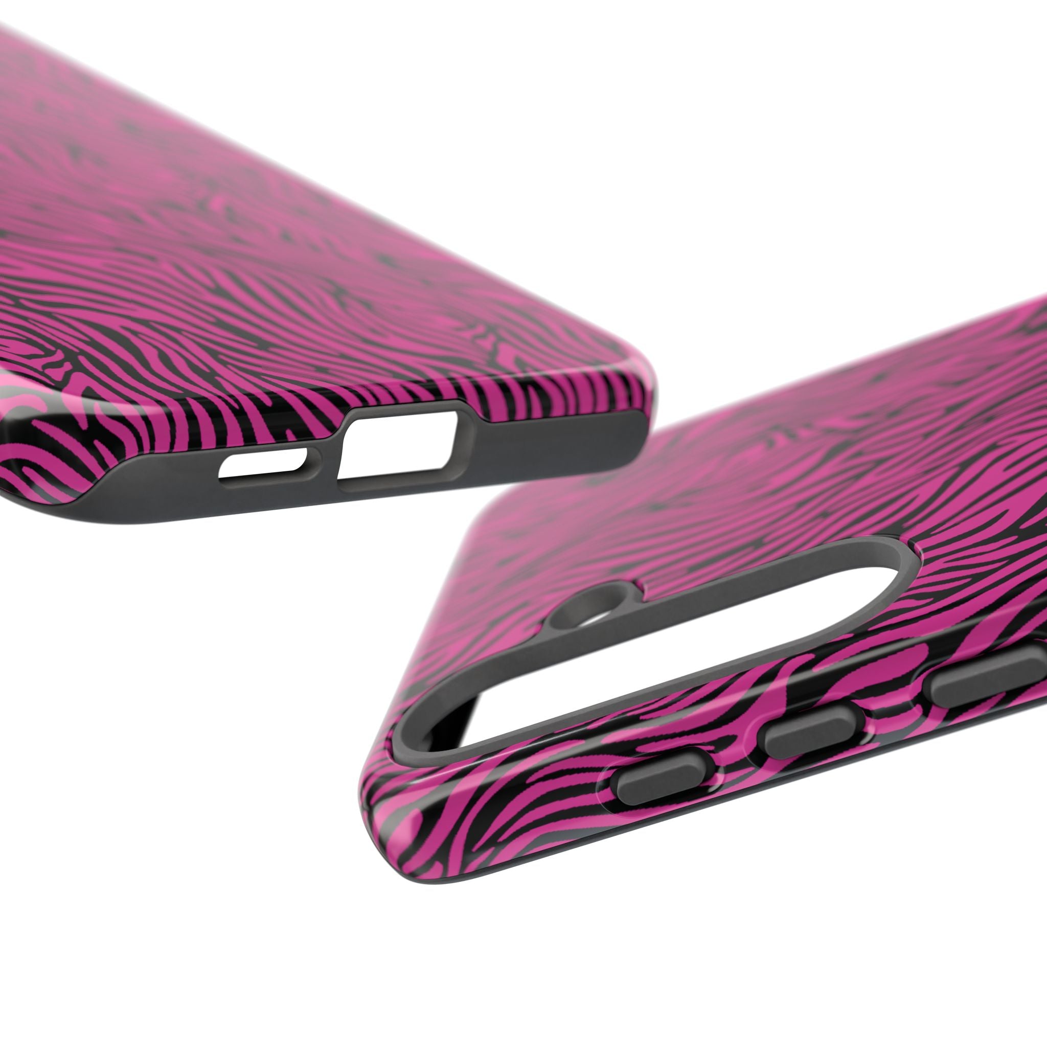 Pink Zebra Tough Phone Case for iPhone, Galaxy, or Google Pixel