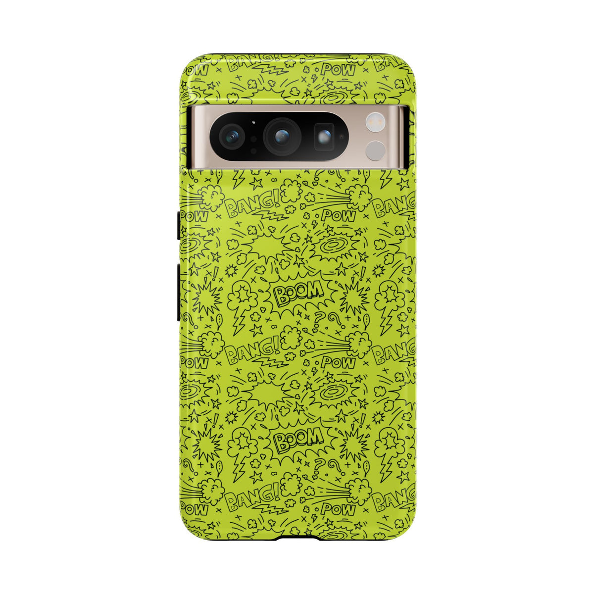 Neon Lime Wow Tough Case for iPhone, Galaxy, or Google Pixel