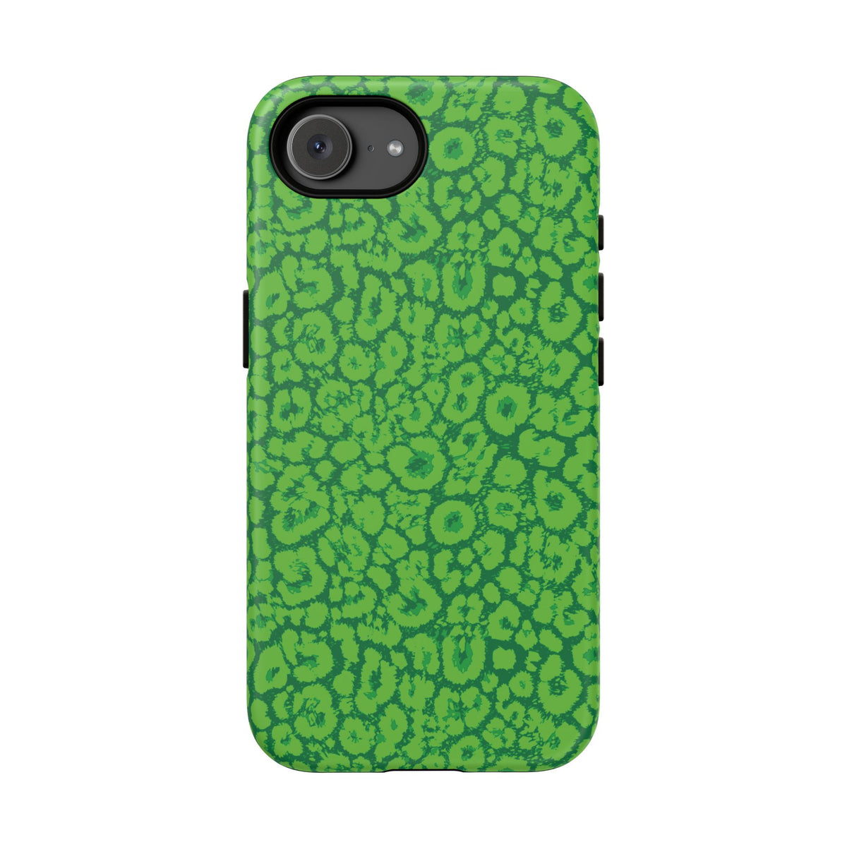 Neon Green Leopard Tough Phone Case for iPhone, Galaxy, or Google Pixel
