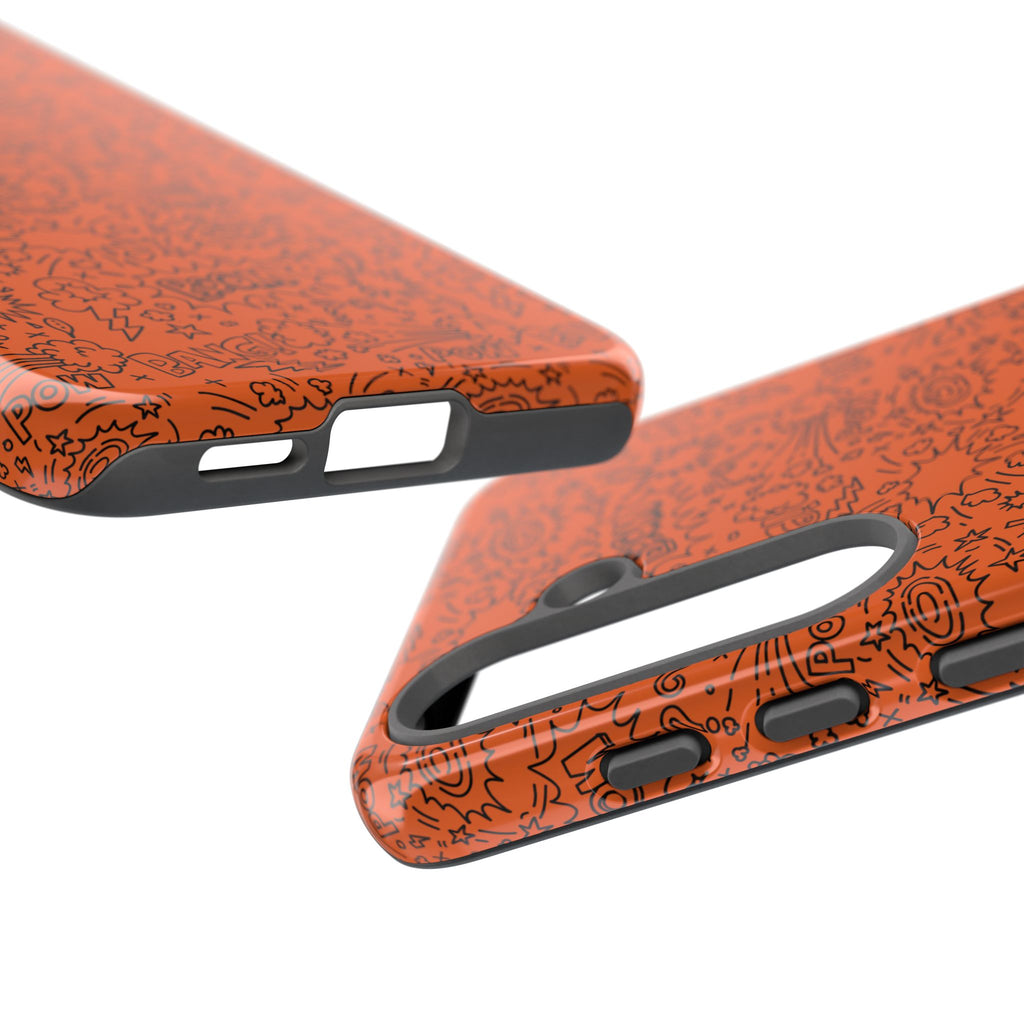 Wow Orange Tough Case for iPhone, Galaxy, or Google Pixel