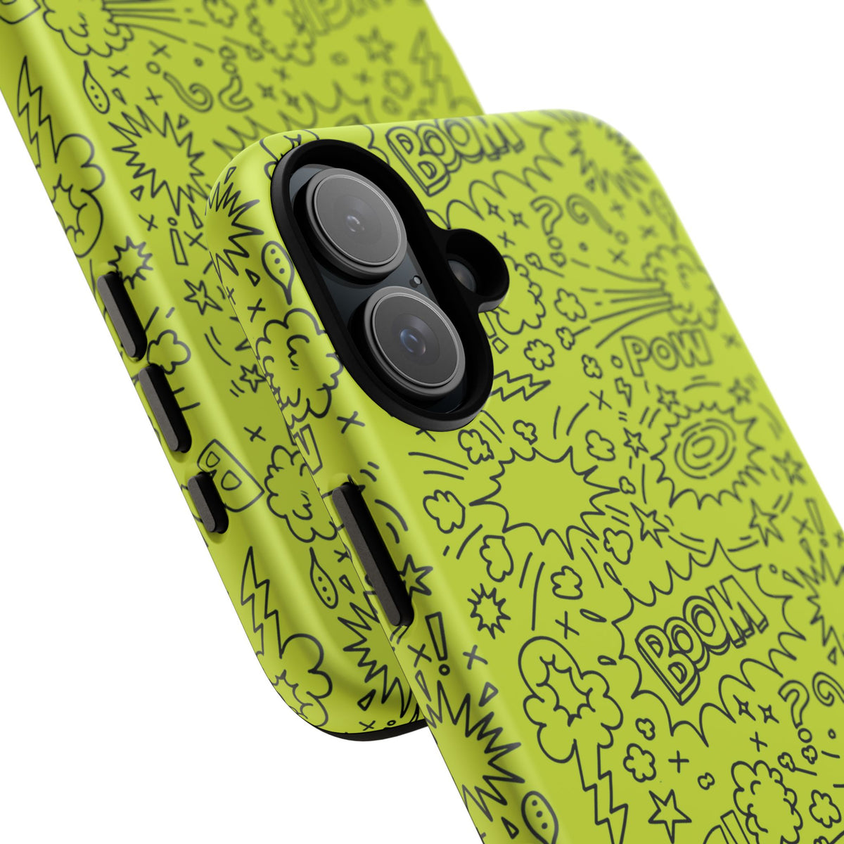 Neon Lime Wow Tough Case for iPhone, Galaxy, or Google Pixel