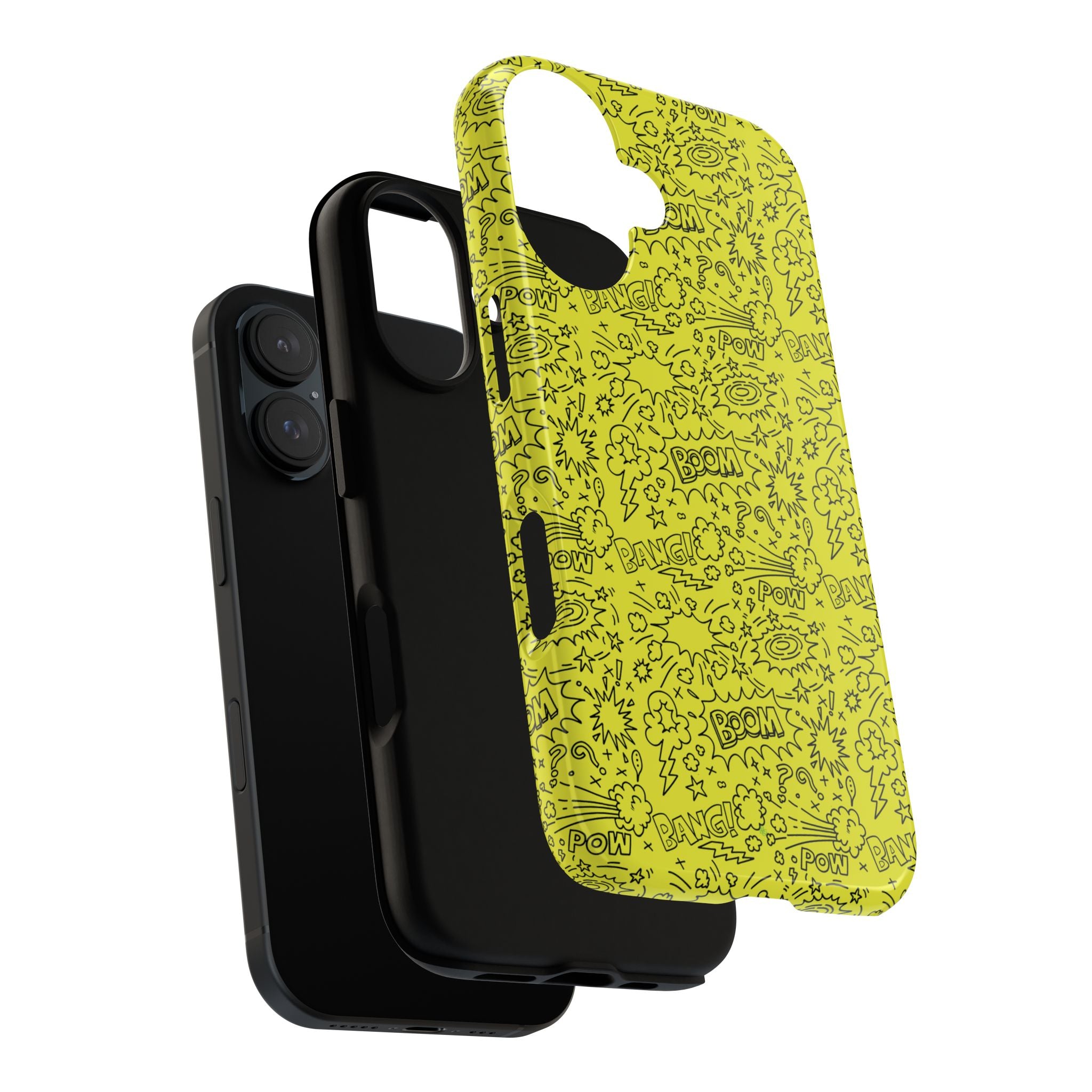 Neon Yellow Wow RG Tough Phone Case for iPhone, Galaxy, or Google Pixel