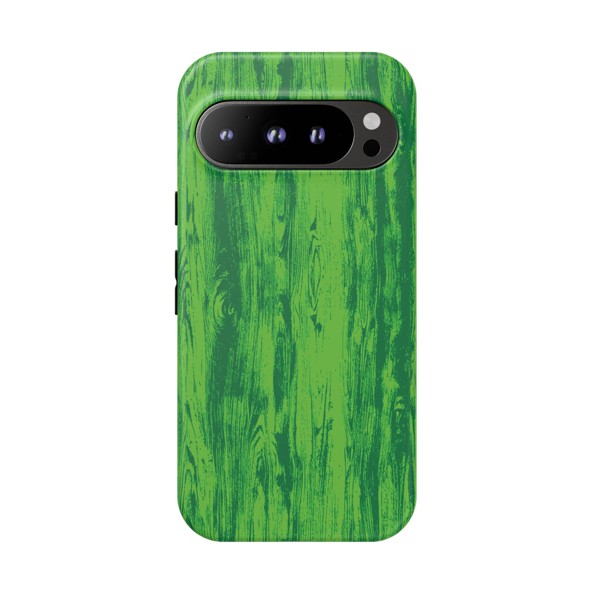 Neon Green Wood Print Tough Phone Case iPhone, Galaxy, or Google Pixel