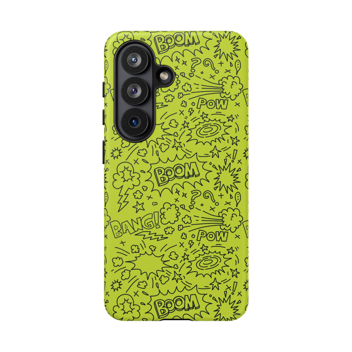 Neon Lime Wow Tough Case for iPhone, Galaxy, or Google Pixel
