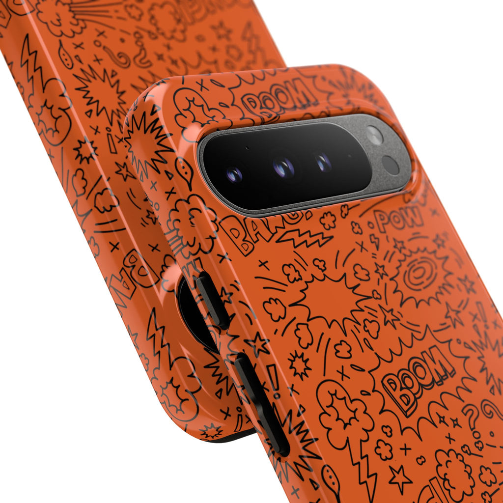 Wow Orange Tough Case for iPhone, Galaxy, or Google Pixel