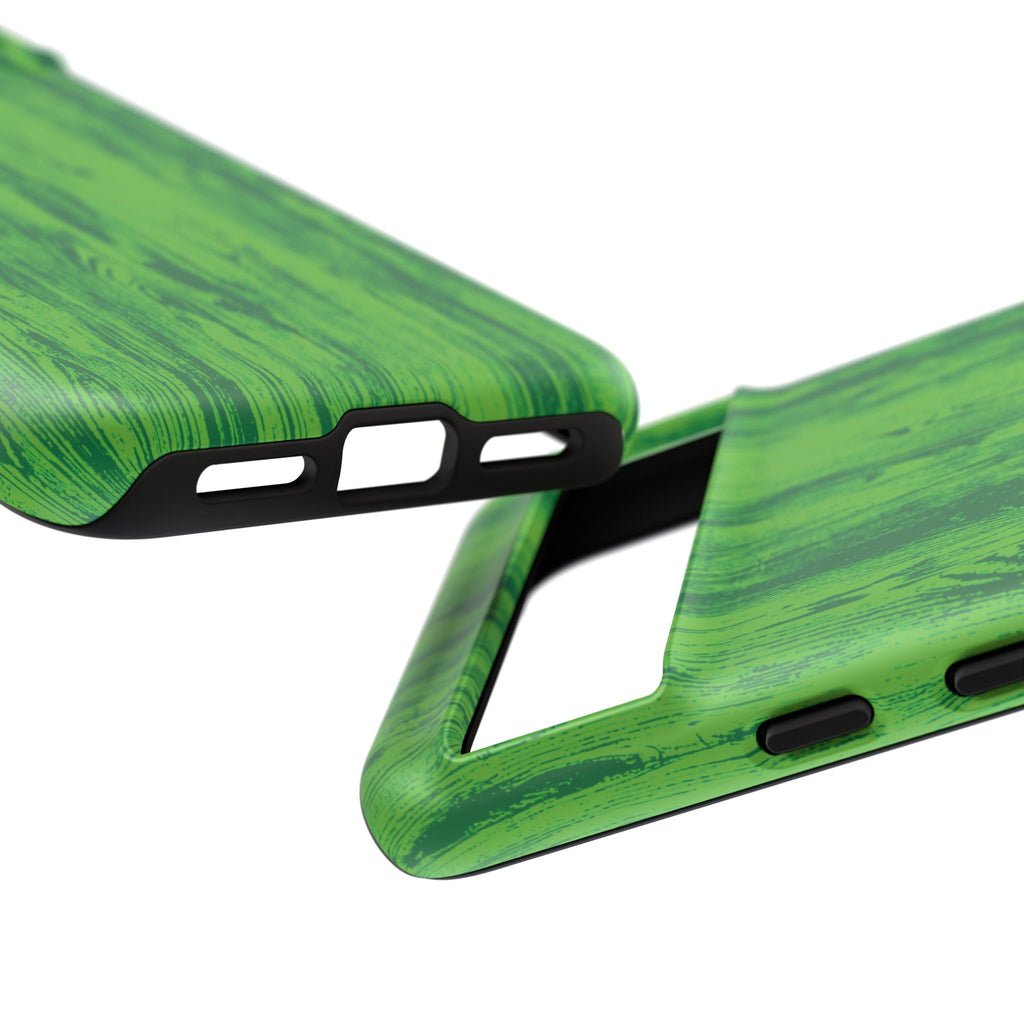 Neon Green Wood Tough Phone Case iPhone, Galaxy, or Google Pixel