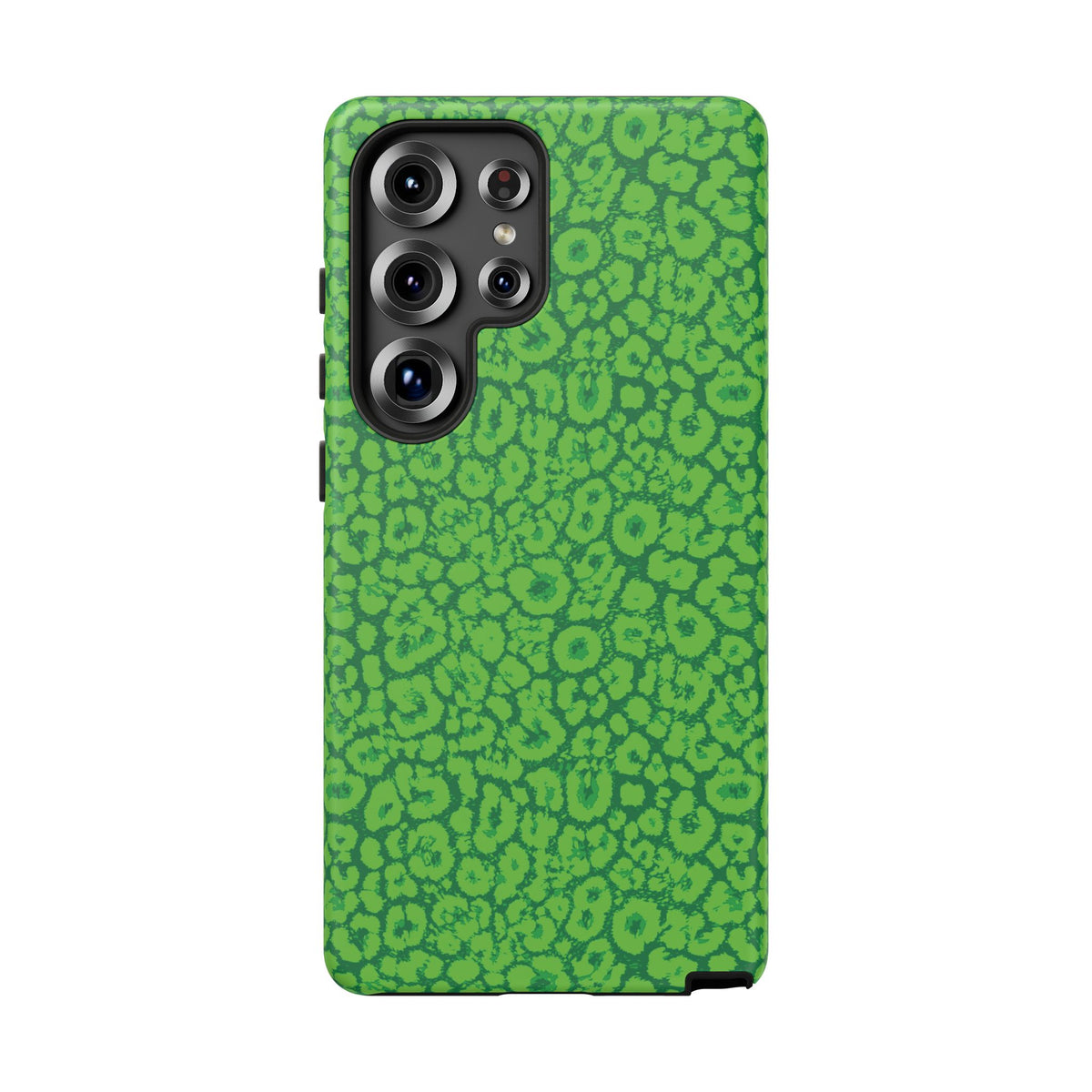 Neon Green Leopard Tough Phone Case for iPhone, Galaxy, or Google Pixel