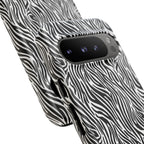 Black and White Zebra Print Tough Case iPhone, Galaxy and Google Pixel