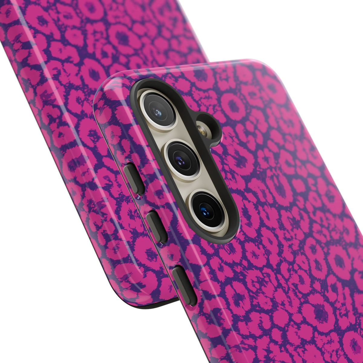 Pink Purple Leopard Tough Phone Case iPhone, Galaxy and Google Pixel