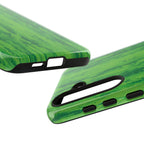 Neon Green Wood Print Tough Phone Case iPhone, Galaxy, or Google Pixel