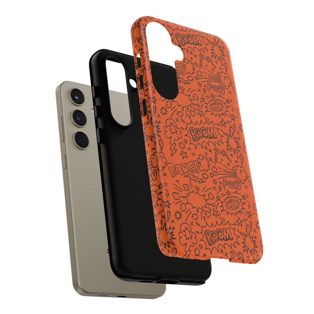 Wow Orange Tough Case for iPhone, Galaxy, or Google Pixel