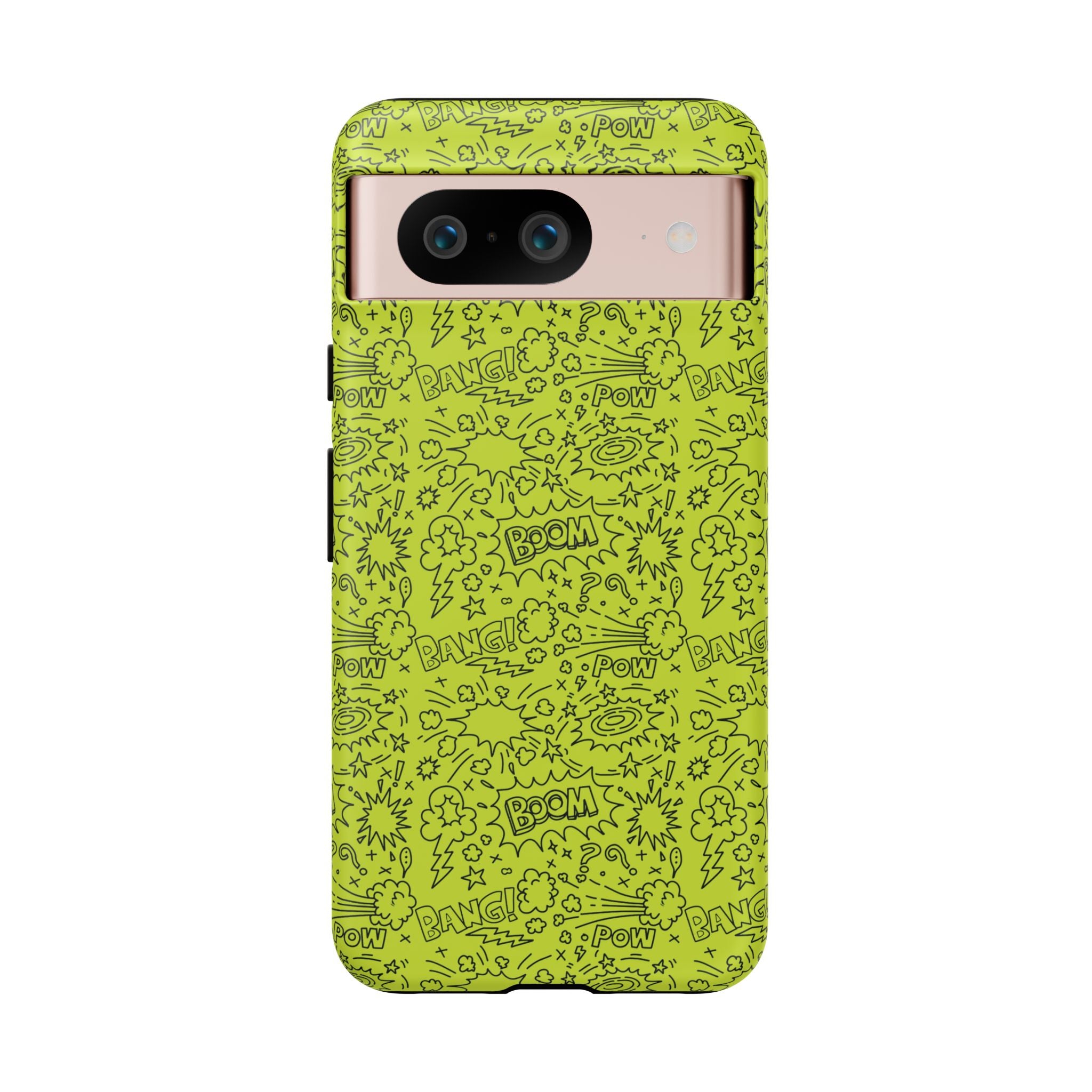 Neon Lime Wow Tough Case for iPhone, Galaxy, or Google Pixel