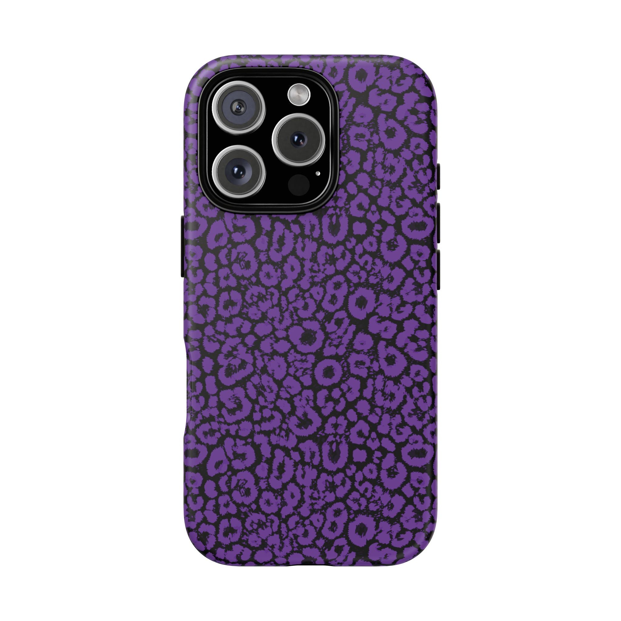 Purple Leopard Tough Case for iPhone, Galaxy or Google Pixel