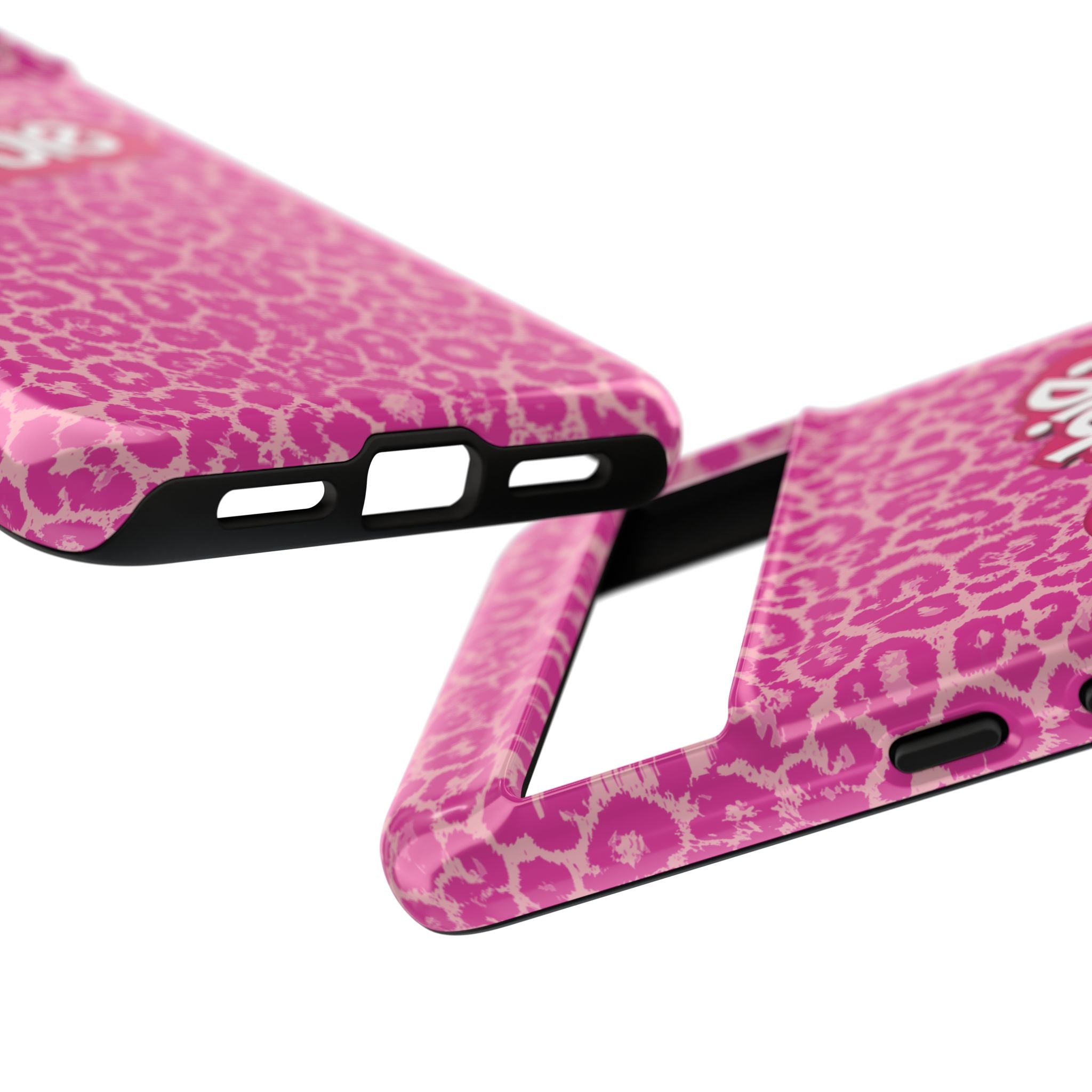 Hot Neon Pink Leopard Barb Tough Phone Case iPhone, Galaxy, or Google Pixel