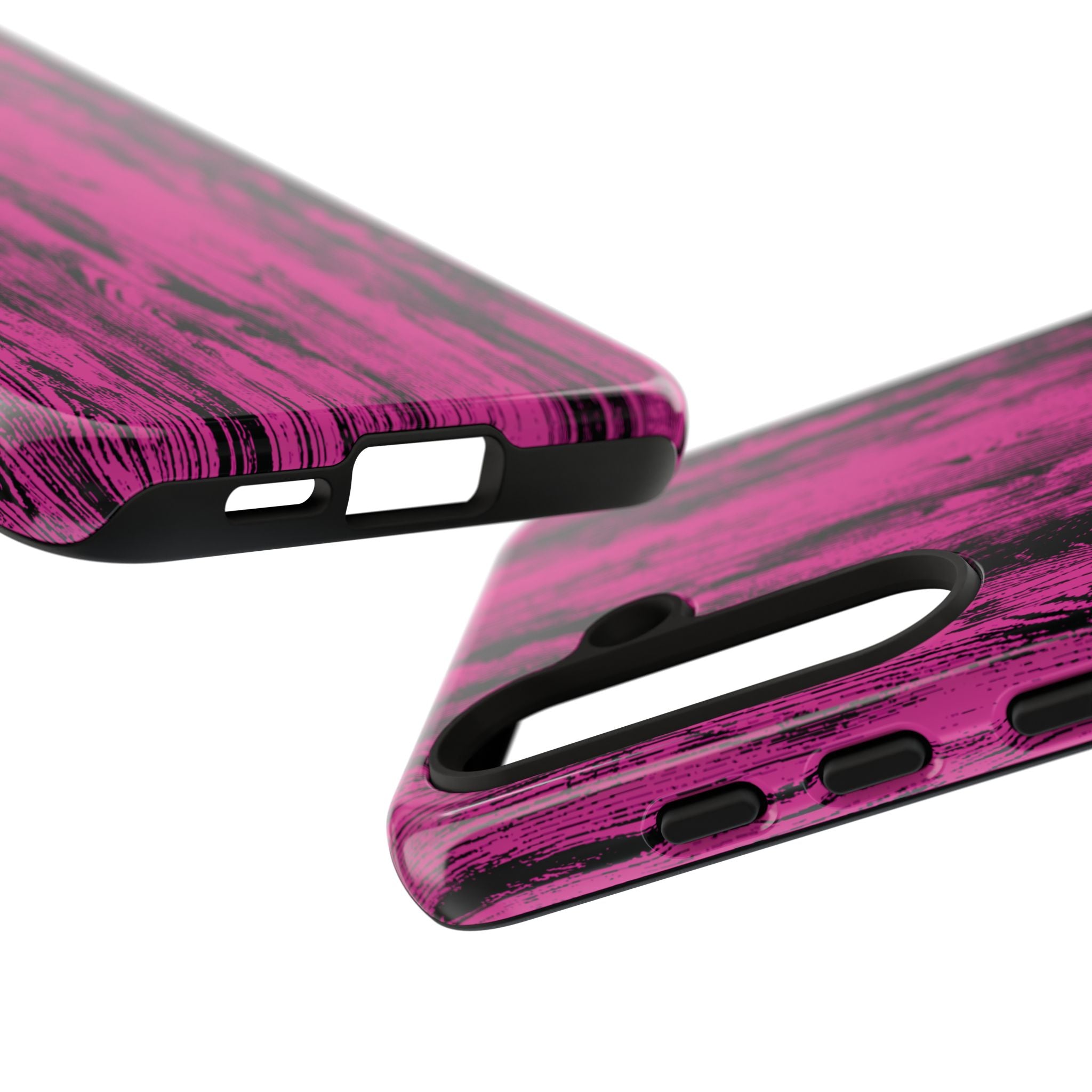Hot Pink wood print Design Tough Phone Case for iPhone, Galaxy, or Google Pixel