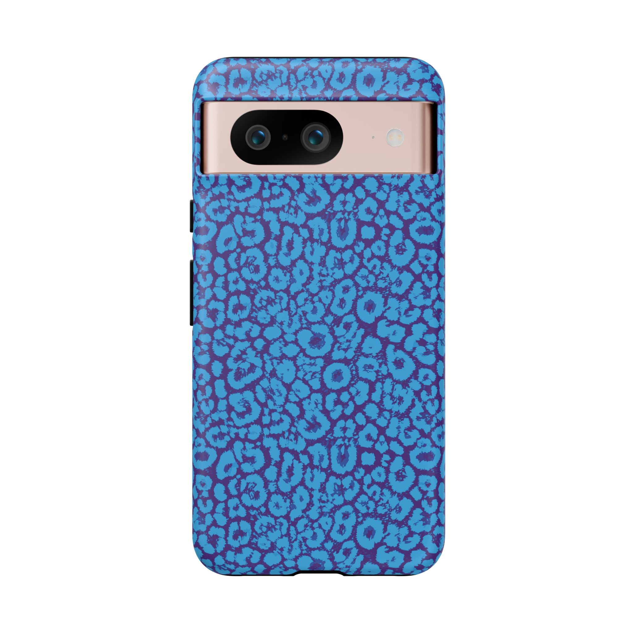 Blue Purple Leopard Tough Phone Case iPhone, Galaxy, or Google Pixel