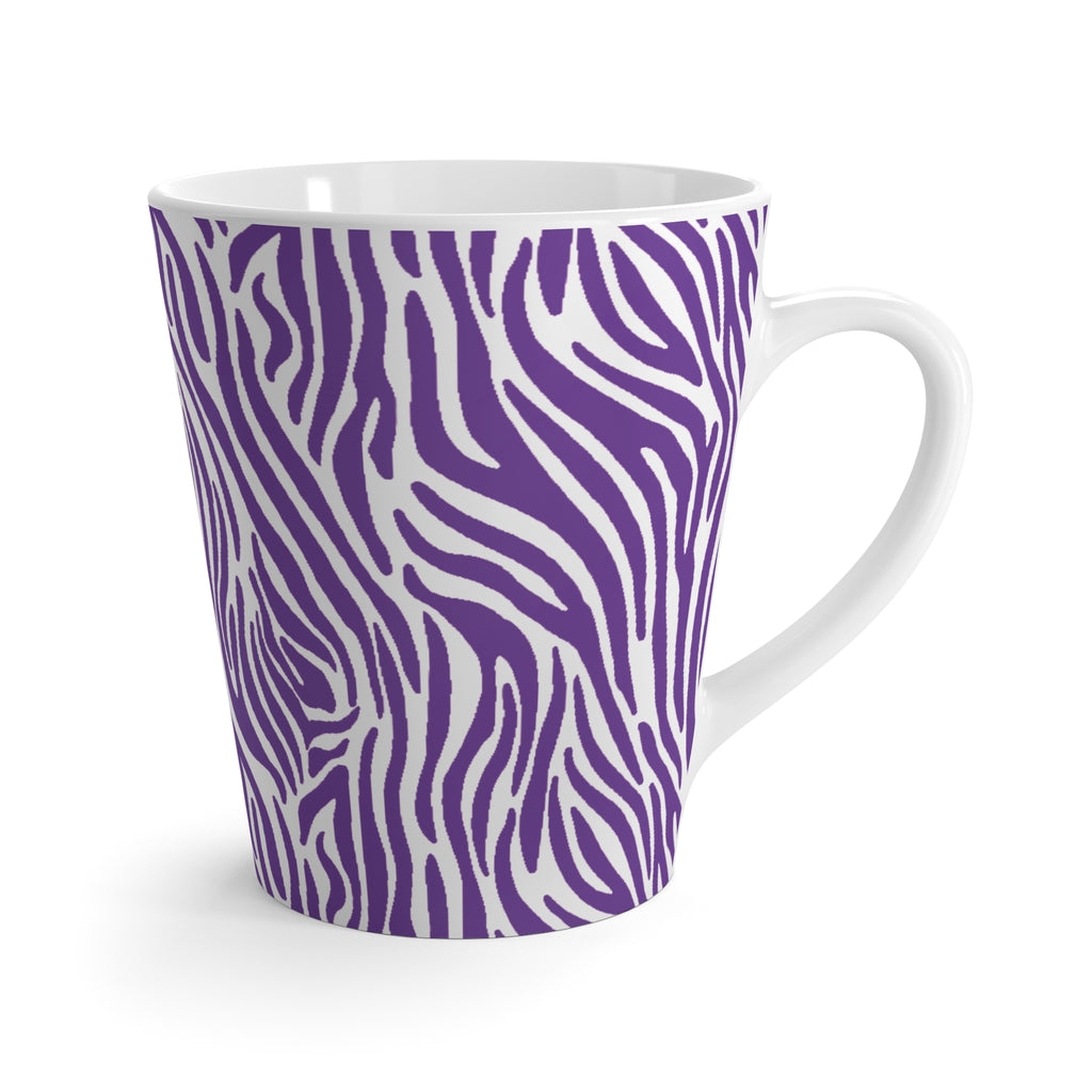 Purple Zebra Print Latte Mug