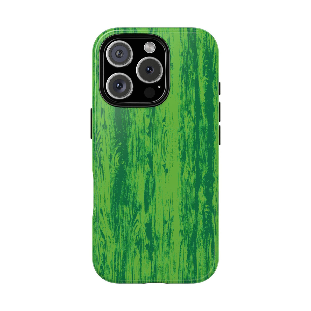 Neon Green Wood Tough Phone Case iPhone, Galaxy, or Google Pixel