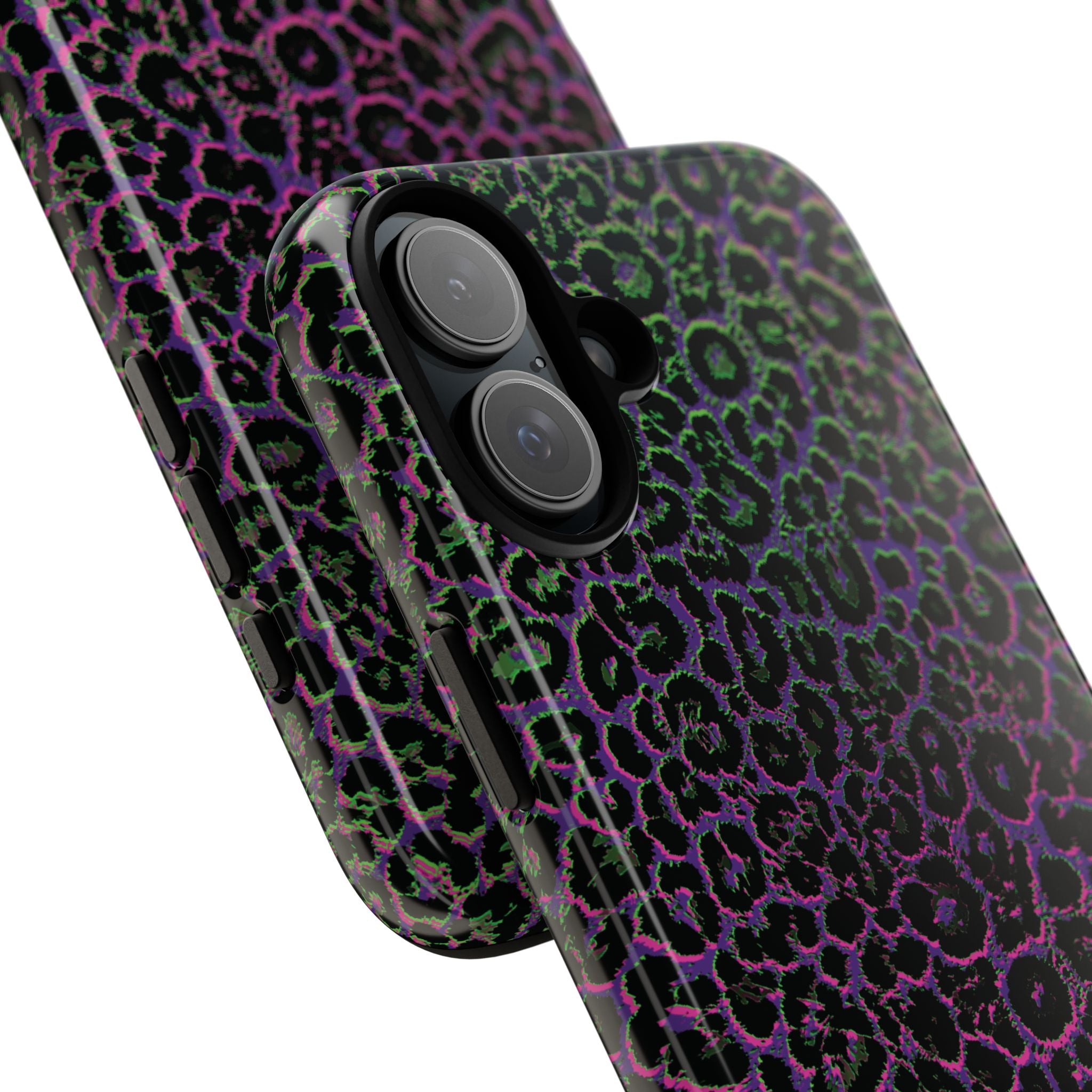 Colorful Leopard Tough Phone Case for iPhone, Galaxy, or Google Pixel