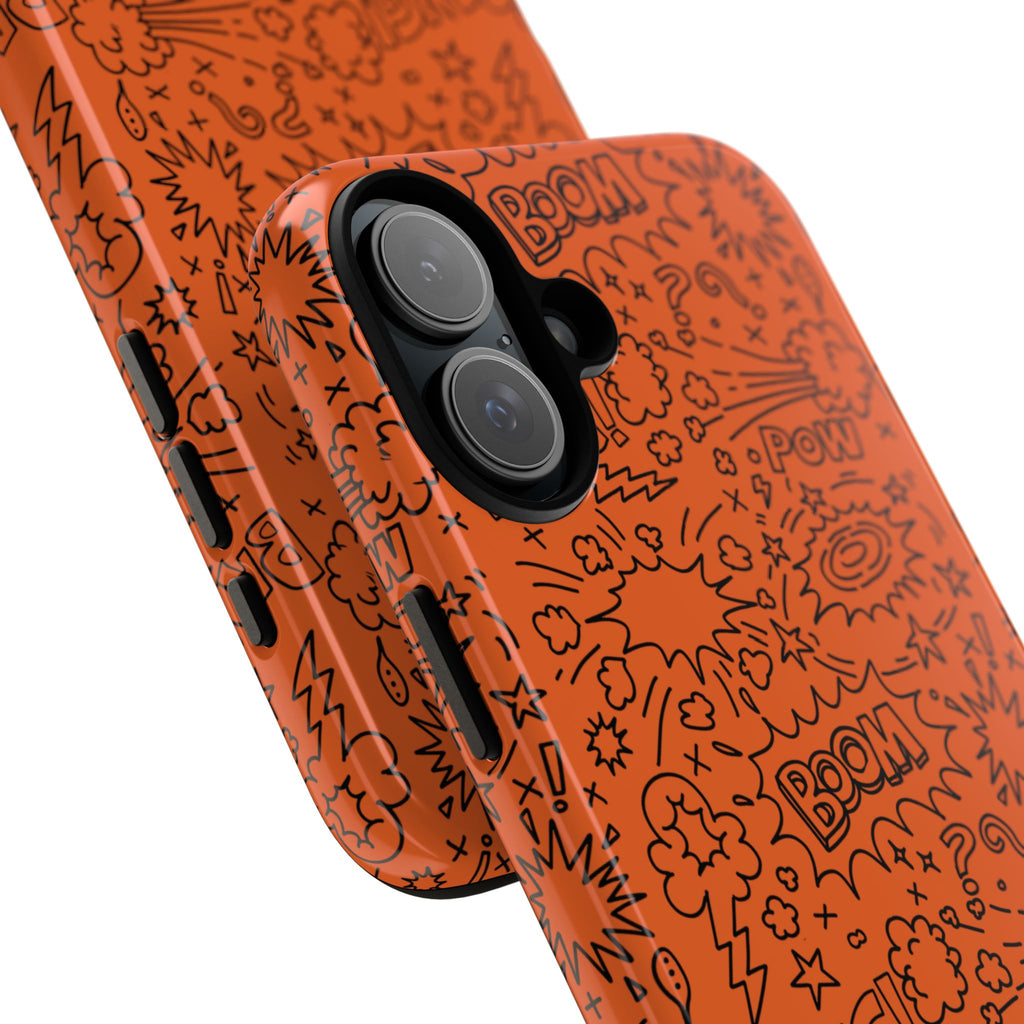 Wow Orange Tough Case for iPhone, Galaxy, or Google Pixel