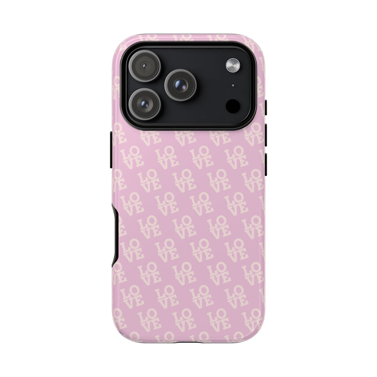 Pink 'LOVE' Pattern Tough Phone Case