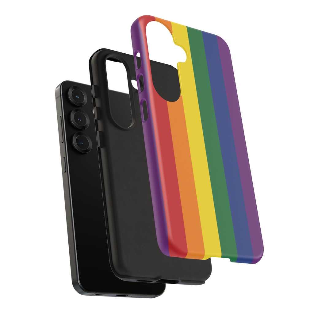 LGBTQ Rainbow Flag Tough Phone Case for iPhone, Galaxy, or Google Pixel