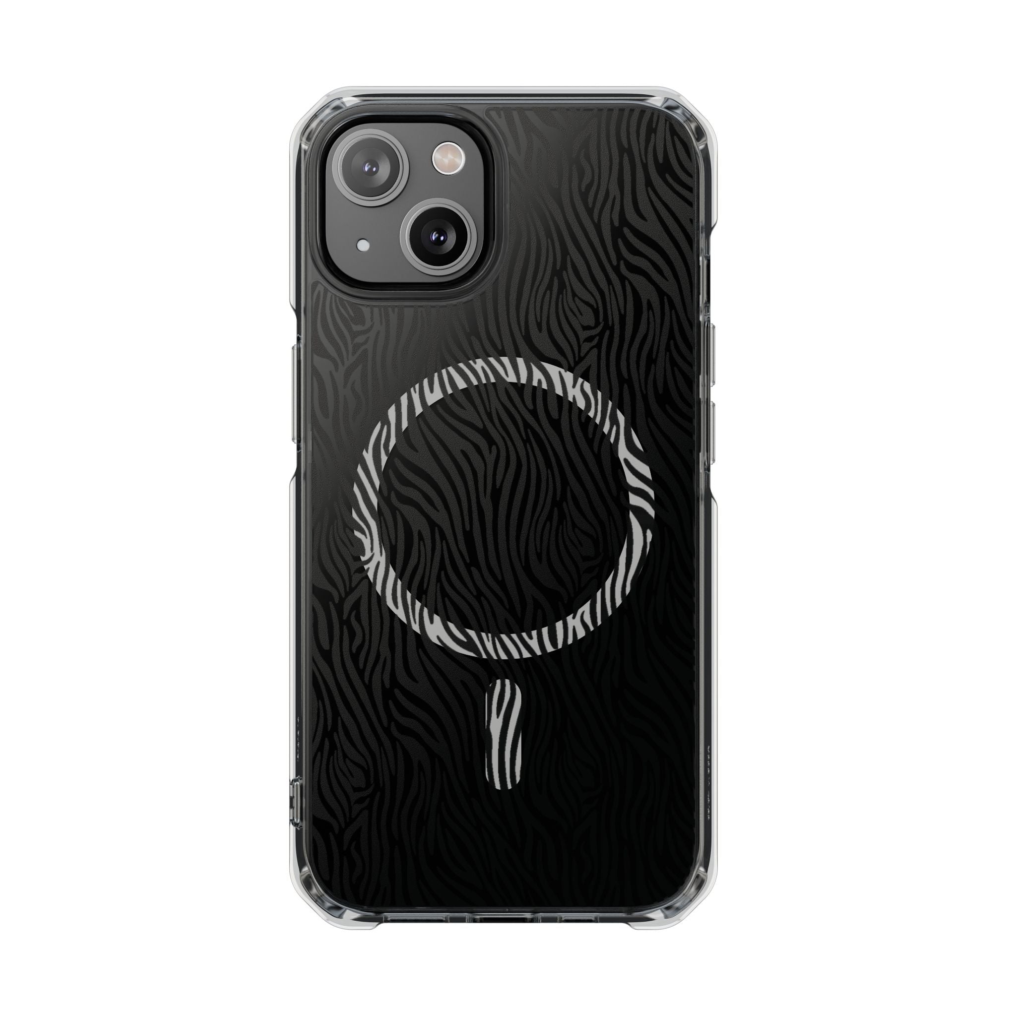 Zebra Magnetic iPhone 14, 15, 16 Series Clear Impact Cases