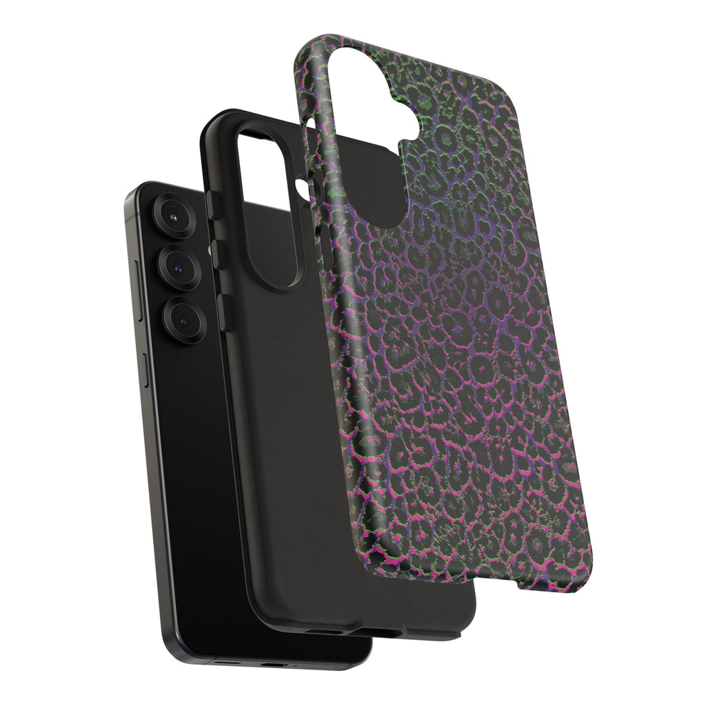 Colorful Leopard Tough Phone Case for iPhone, Galaxy, or Google Pixel