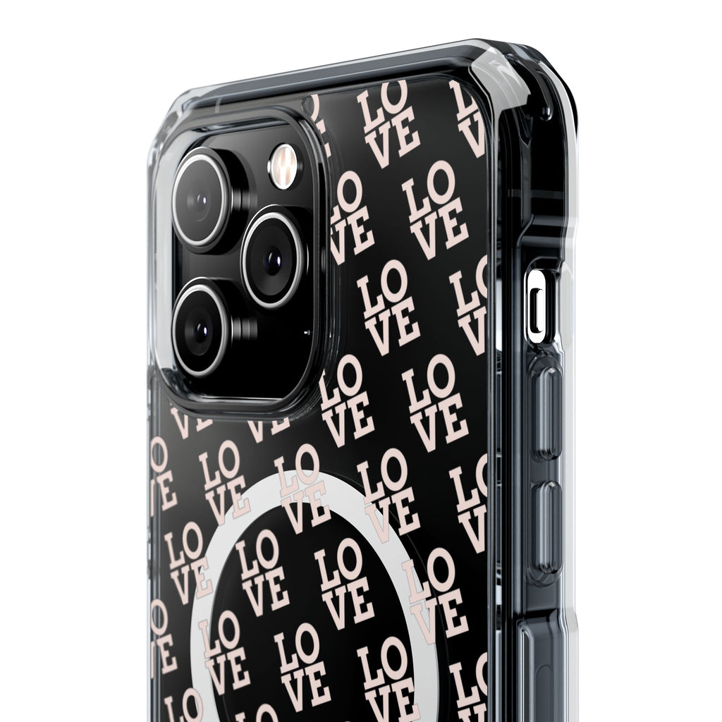 LOVE Magnetic iPhone 14, 15, 16 Series Clear Impact Cases