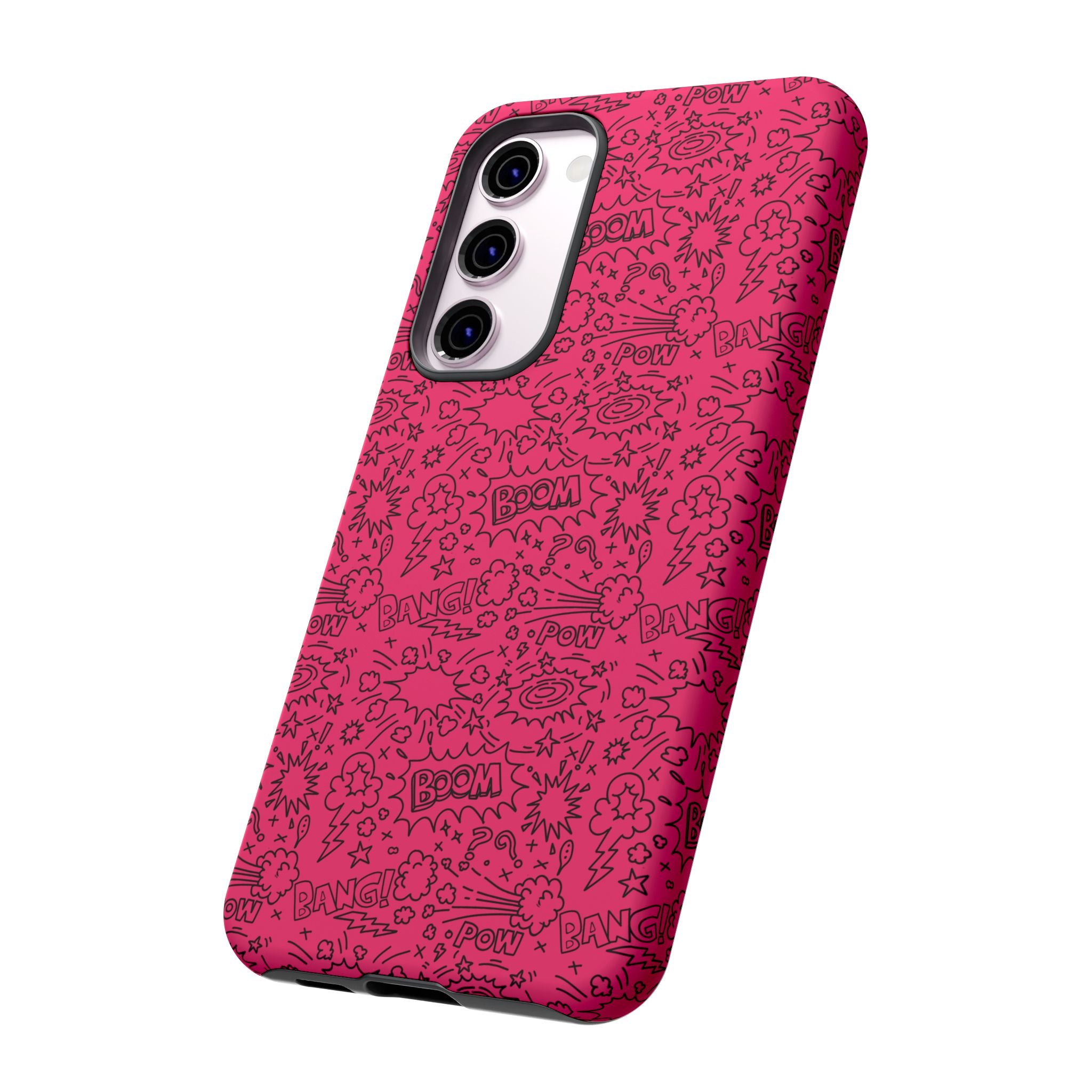 Pink Wow Tough Case for iPhone, Galaxy, or Google Pixel