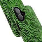 Neon Green Zebra Tough Phone Case iPhone, Galaxy, or Google Pixel