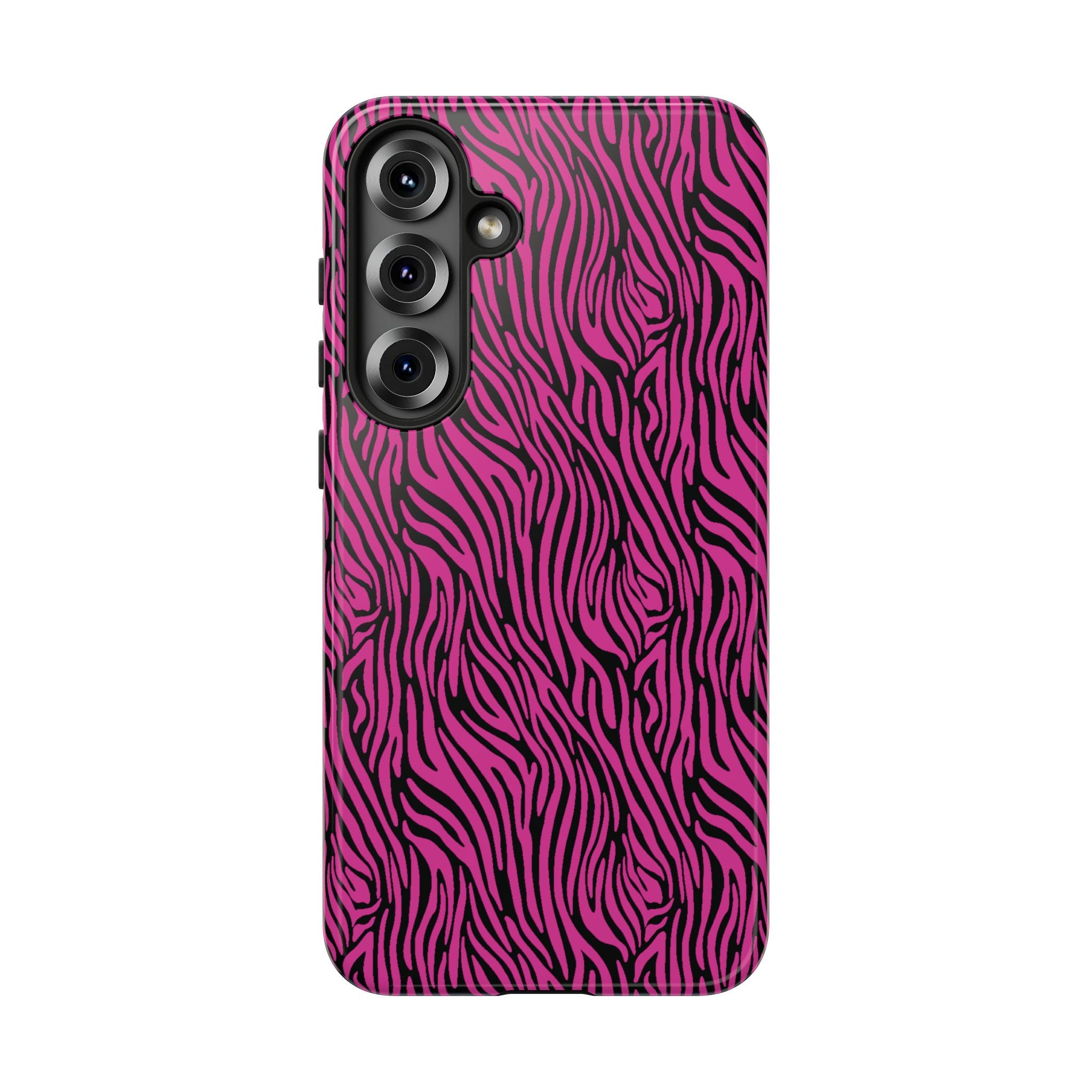 Pink Zebra Tough Phone Case for iPhone, Galaxy, or Google Pixel